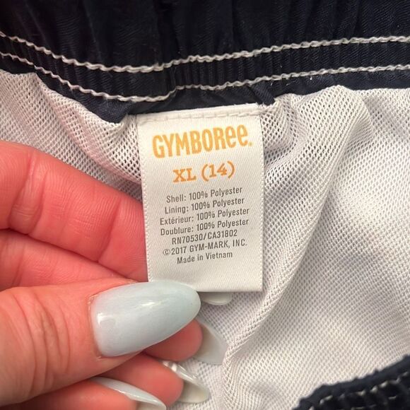 Gymboree Boy's Blue Shark Drawstring Elastic Waist Swim Shorts Extra Large (14) - Picture 4 of 4